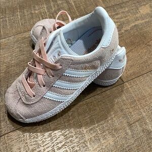 Adidas toddler  Pink and White Gazelle 8t